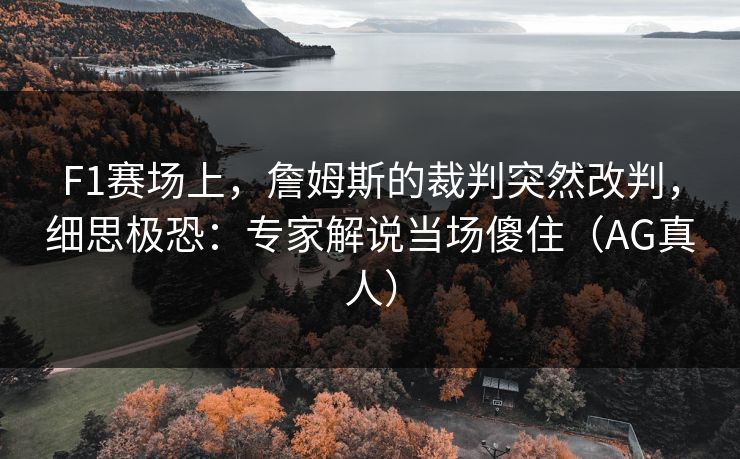 F1赛场上，詹姆斯的裁判突然改判，细思极恐：专家解说当场傻住（AG真人）