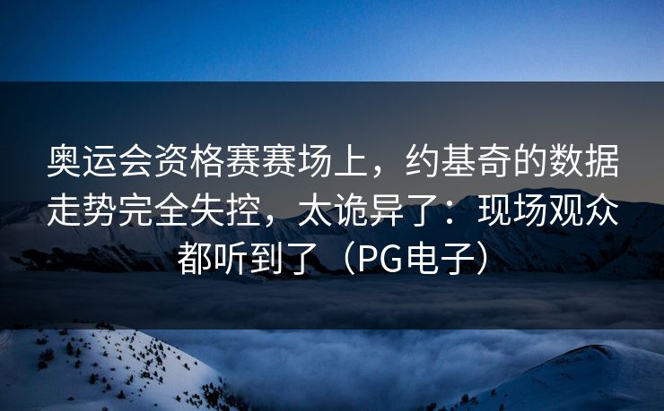奥运会资格赛赛场上，约基奇的数据走势完全失控，太诡异了：现场观众都听到了（PG电子）