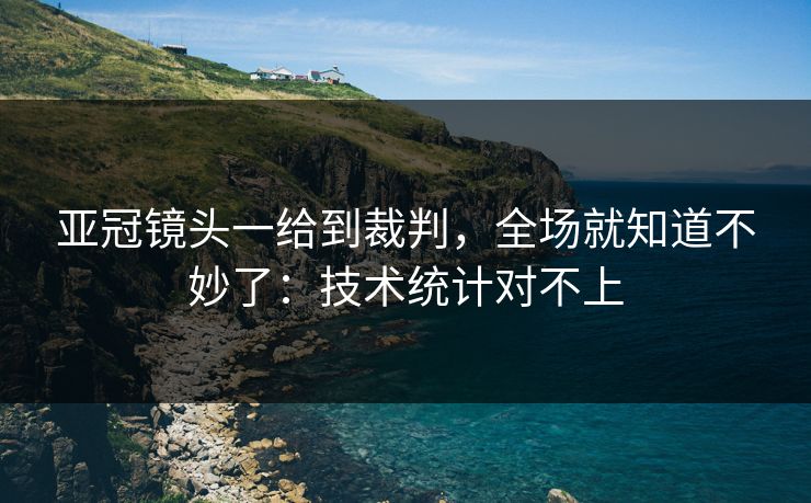 亚冠镜头一给到裁判，全场就知道不妙了：技术统计对不上